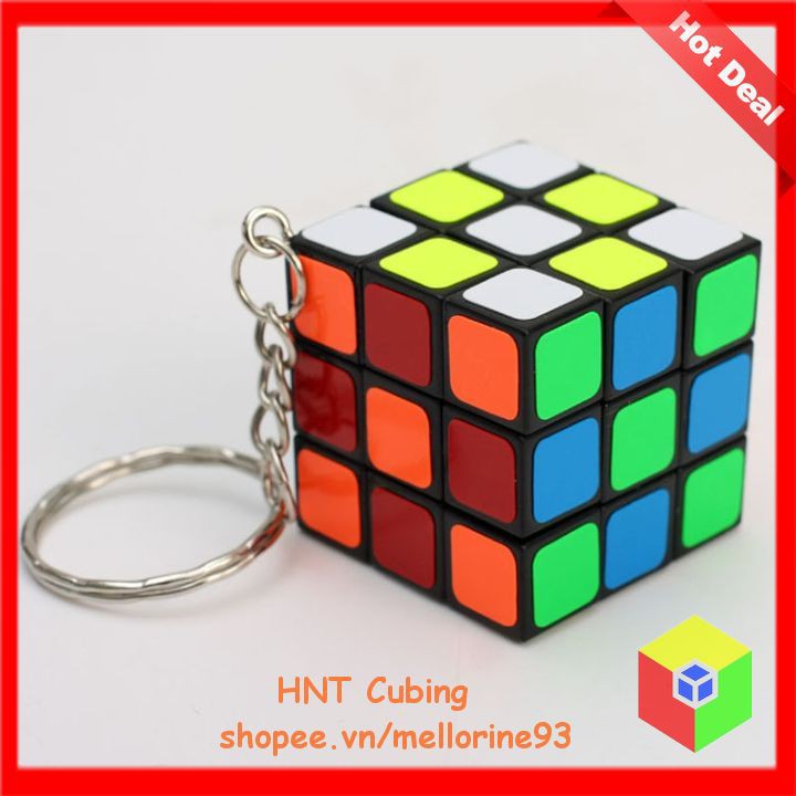 Rubik Mini 3.0 cm Khối Lập Phương 3 Tầng HNT Cubing