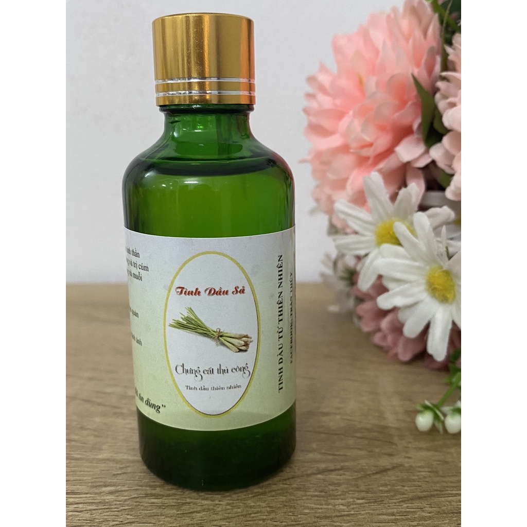 Tinh dầu sả, quế, bạc hà, tràm chưng cất thủ công dung tích 50ml (cam kết 100% tự nhiên)
