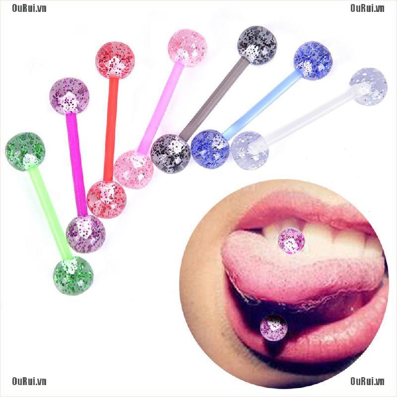Set 8 Khuyên Lưỡi Nhiều Màu Sắc Xinh Xắn