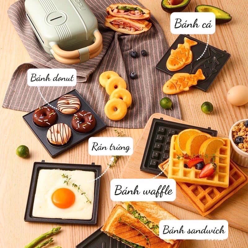 Máy nướng bánh mì sandwich YIDPU có thay được khuôn- Máy nướng bánh mỳ, làm bánh mini đa năng