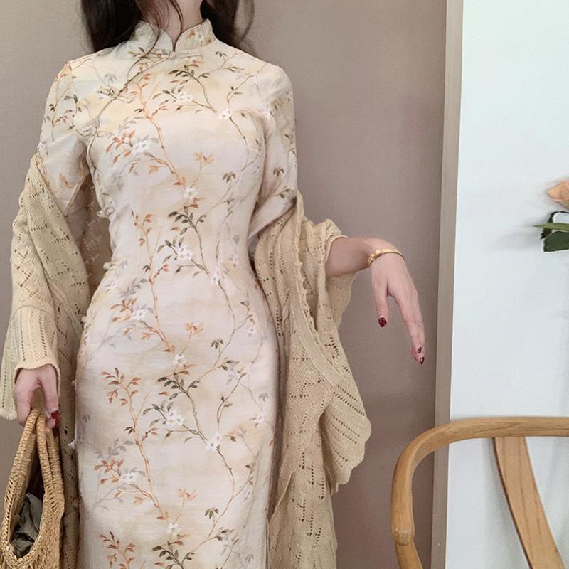 Đầm Nữ Dáng Ôm Phong Cách Retro Thanh Lịch Thời Trang Năm 2021