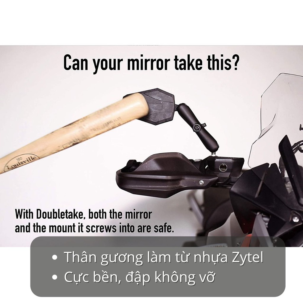 Gương Chiếu Hậu Doubletake Adventure Bluecard Cao Cấp Cho Xe Máy Xe Moto Cào Cào ADV Xe PKL - Chrunix