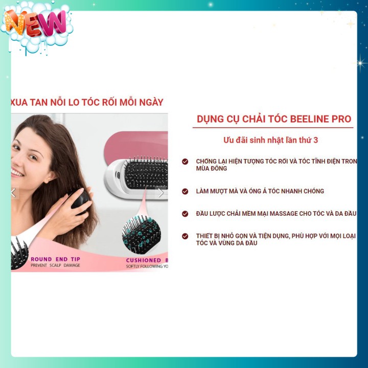 🇳 🇪 🇼®️ DỤNG CỤ CHẢI TÓC BEELINE PRO