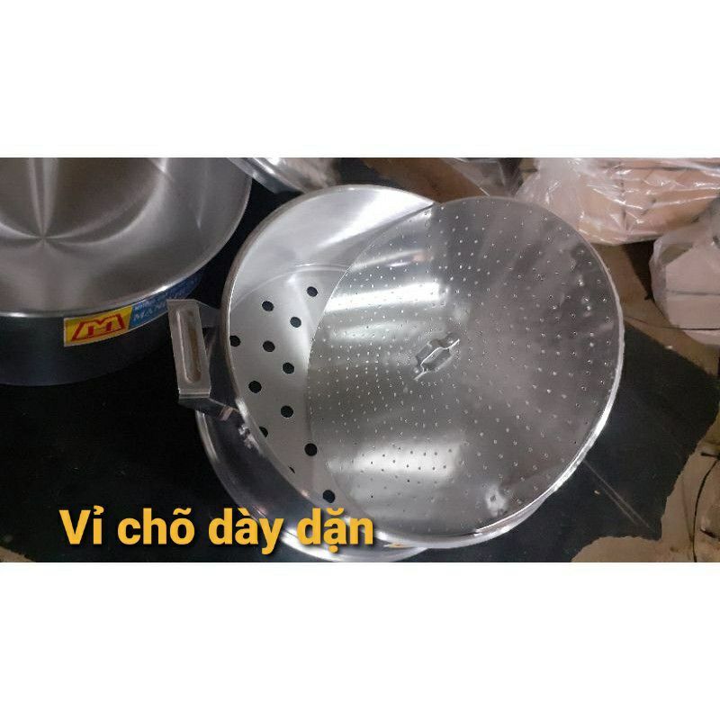 Chõ nhôm hấp xôi ,đồ xôi,hấp bánh Mạnh Hùng size 44 ,chõ hấp xôi 15 kg gạo Mạnh Hùng