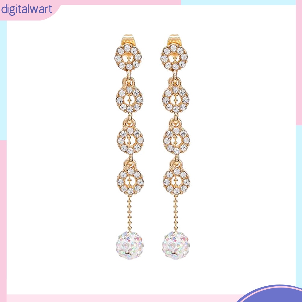 Hoa tai tua dài đính đá thời trang cho nữ