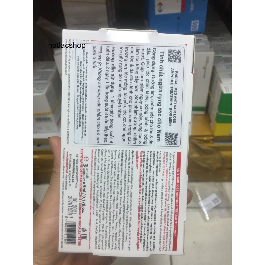 Tinh chất dưỡng và ngăn ngừa rụng tóc Radical Med cho Nam giới