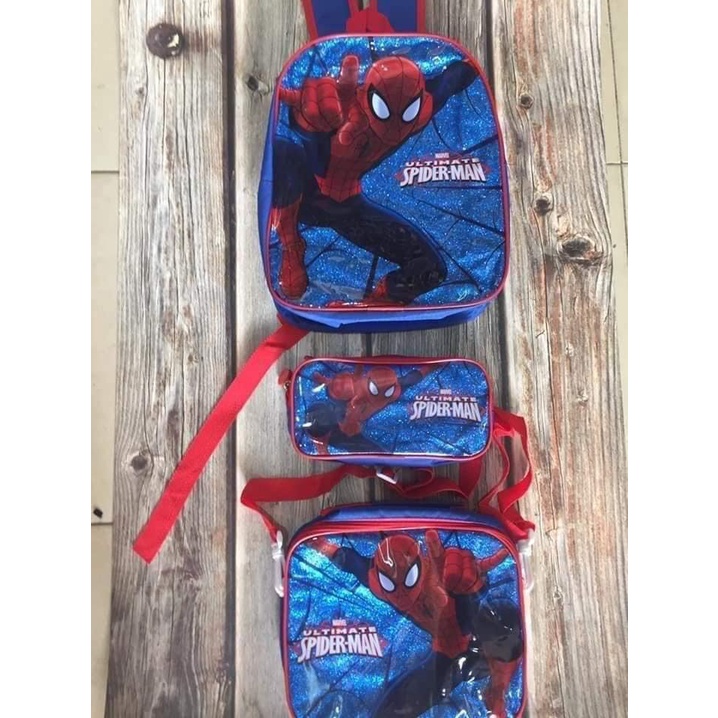 Set 3c balo spiderment cho học sinh 4-9 tuổi