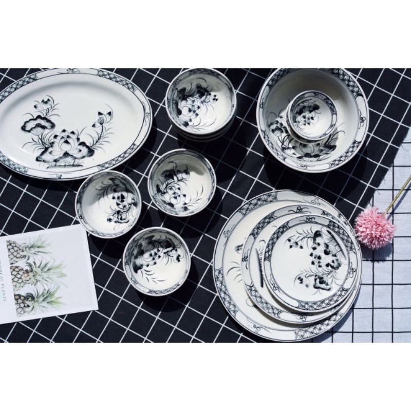 Bộ hoa mặt trời sứ Bát Tràng