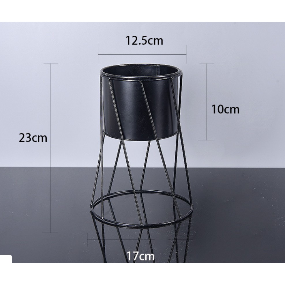 Chậu Trồng Cây Đã Bao Gốm Chân Kê Như Hình - Chậu Thiếc Trồng Cây Siêu Xinh