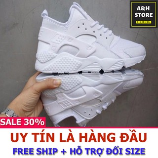 [Free ship] Giày thể thao nam nữ huarache all white trắng cực hot