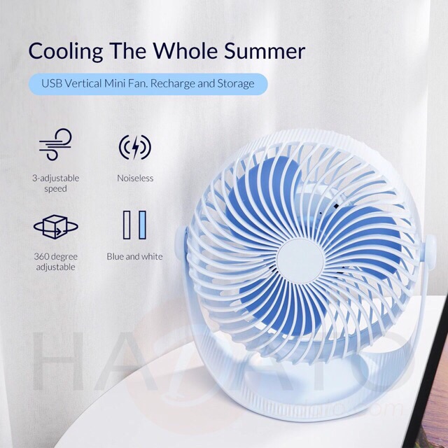 [ Dùng 7 tiếng liên tục ] Quạt để bàn tích điện quay 360 độ chính hãng yoobao mã Y F12 dung lượng 2000mah