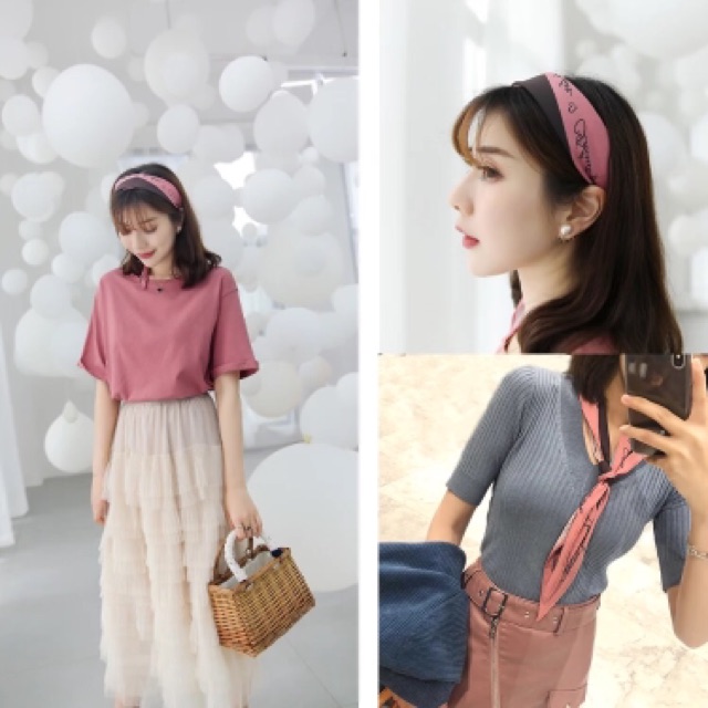 Khăn choàng cổ hoạ tiết trơn - Khăn thời trang nữ - Maben