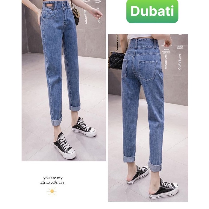 QUẦN BAGGY JEAN NỮ 2 CÚC LƯNG CẠP CAO TÚI DA NÂNG MÔNG HÀN QUỐC PR-117 PHONG CÁCH CAO CẤP MỚI- DUBATI FASHION