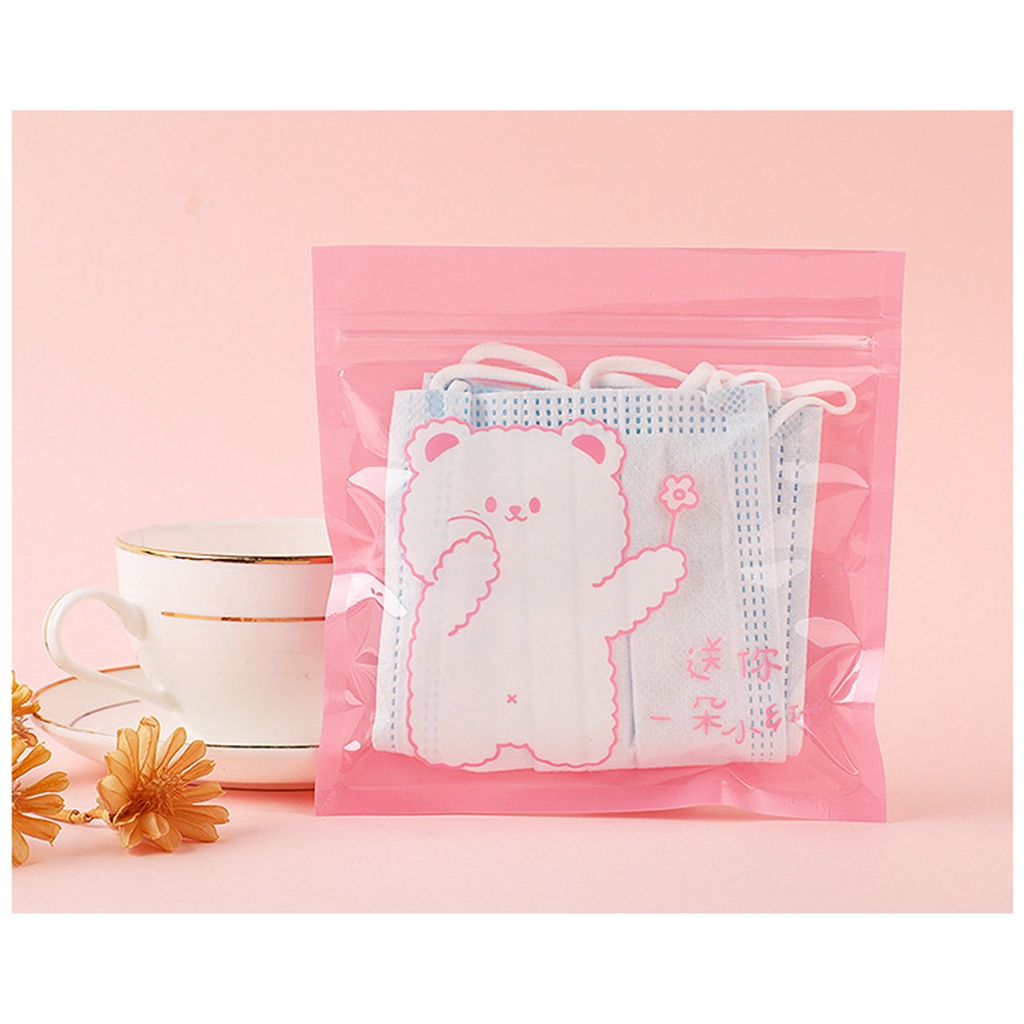 Túi zip đựng thực phẩm bánh kẹo phụ kiện DABU hình dễ thương 5 màu