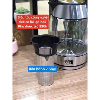 Ấm siêu tốc lebenlang có lõi inox uống trà 1.8L