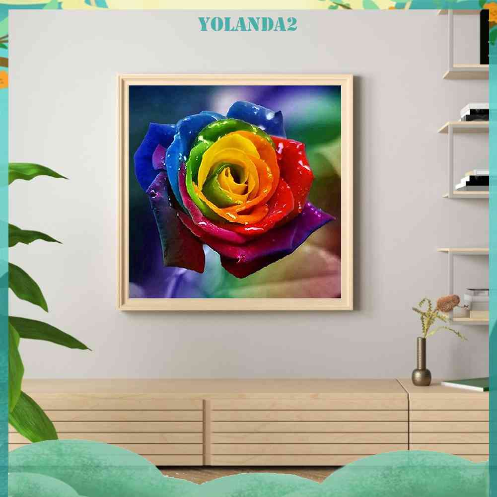 Bộ Tranh Thêu Chữ Thập Hình Hoa Hồng Nhiều Màu Sắc 11CT