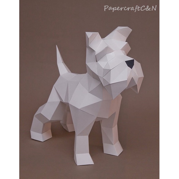 KIT Mô Hình giấy chó Schnauzer