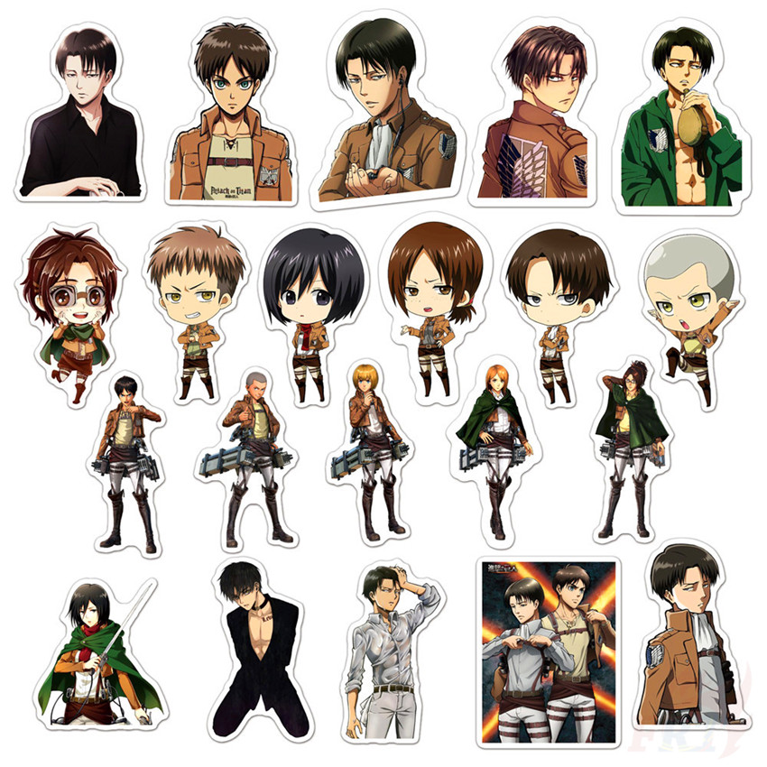 ❉ Attack on Titan - Series 01 Anime Stickers ❉ 50Pcs/Set Eren Mikasa Ackerman Armin Arlert Levi Waterproof DIY Fashion Decals Doodle Stickers