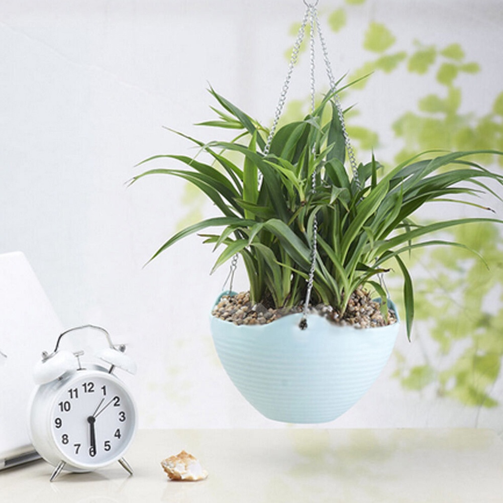 Chậu Trồng Hoa Có Dây Xích Treo Trang Trí Ban Công / Sân Vườn