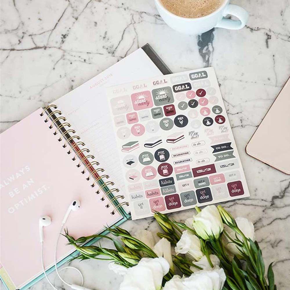 Bộ 12 Sticker Dễ Thương Dùng Trang Trí Sổ Tay / Nhật Ký DIY