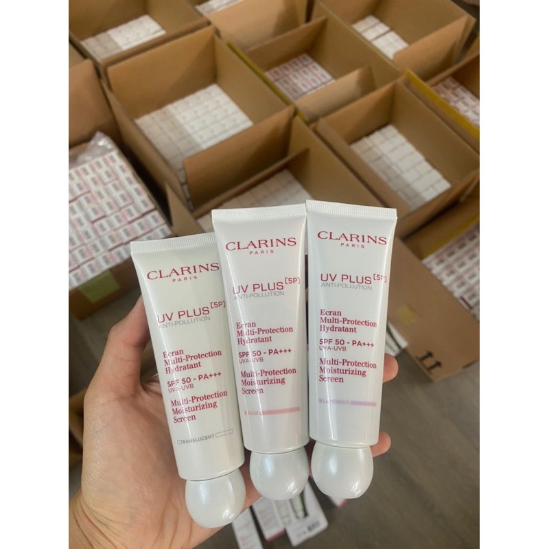 Kem chống nắng Clarins mẫu mới, Clarins hồng, Clarins tím, Clarins trắng - Herskin Official Store