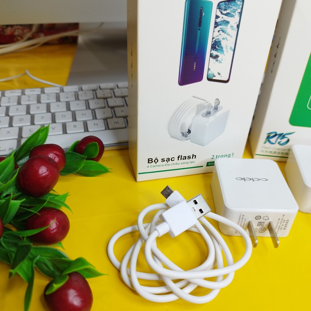 Bộ Củ Cáp Sạc Nhanh 2 trong 1 OPPO Đầu Ra 2A AK733YH