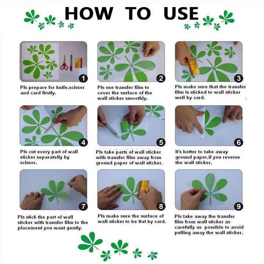 Giấy dán tường bằng pvc tự dính in chữ welcome sweet birds trang trí phòng khách / phòng ngủ