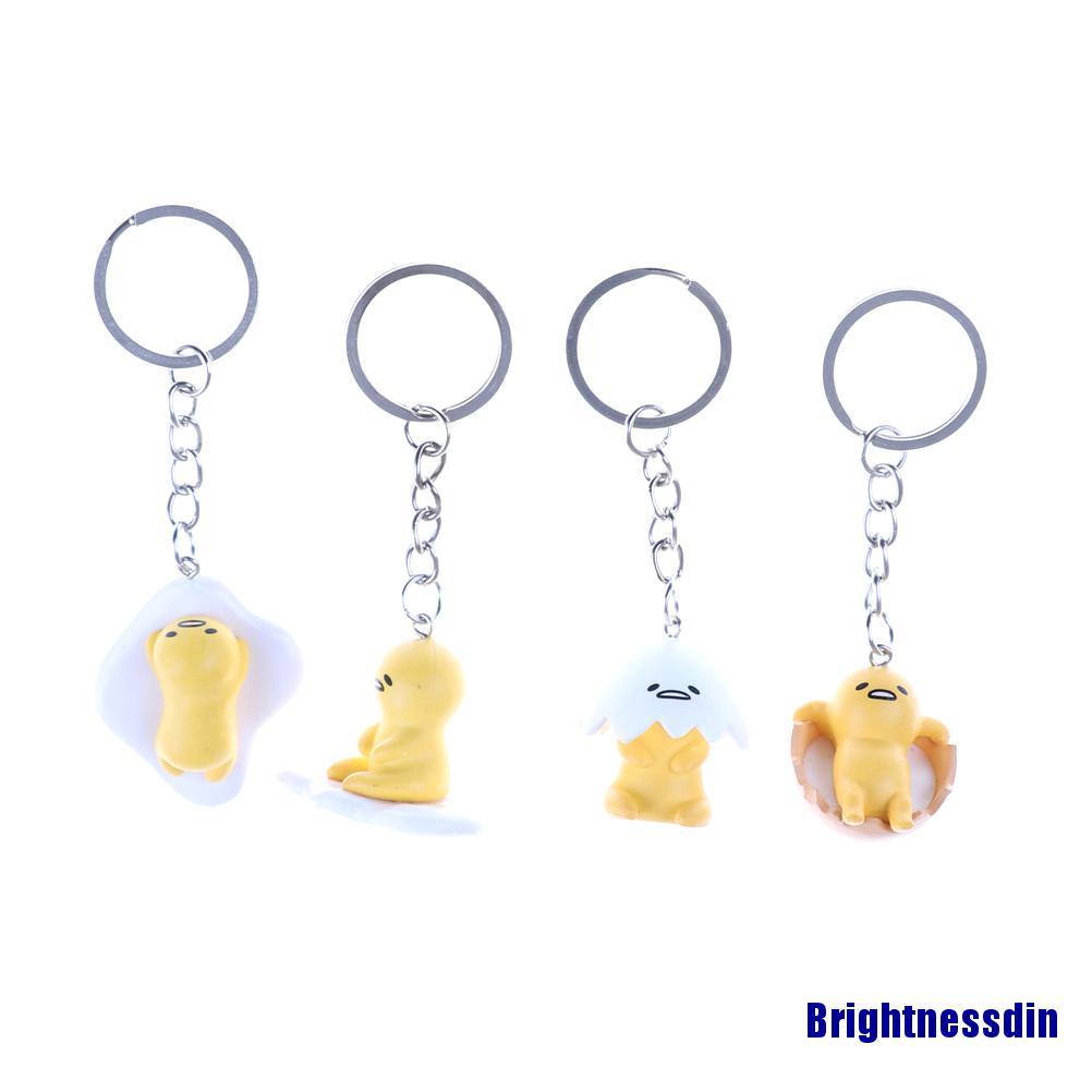 1 móc khóa hình quả trứng lười Gudetama bằng PVC 2-3cm