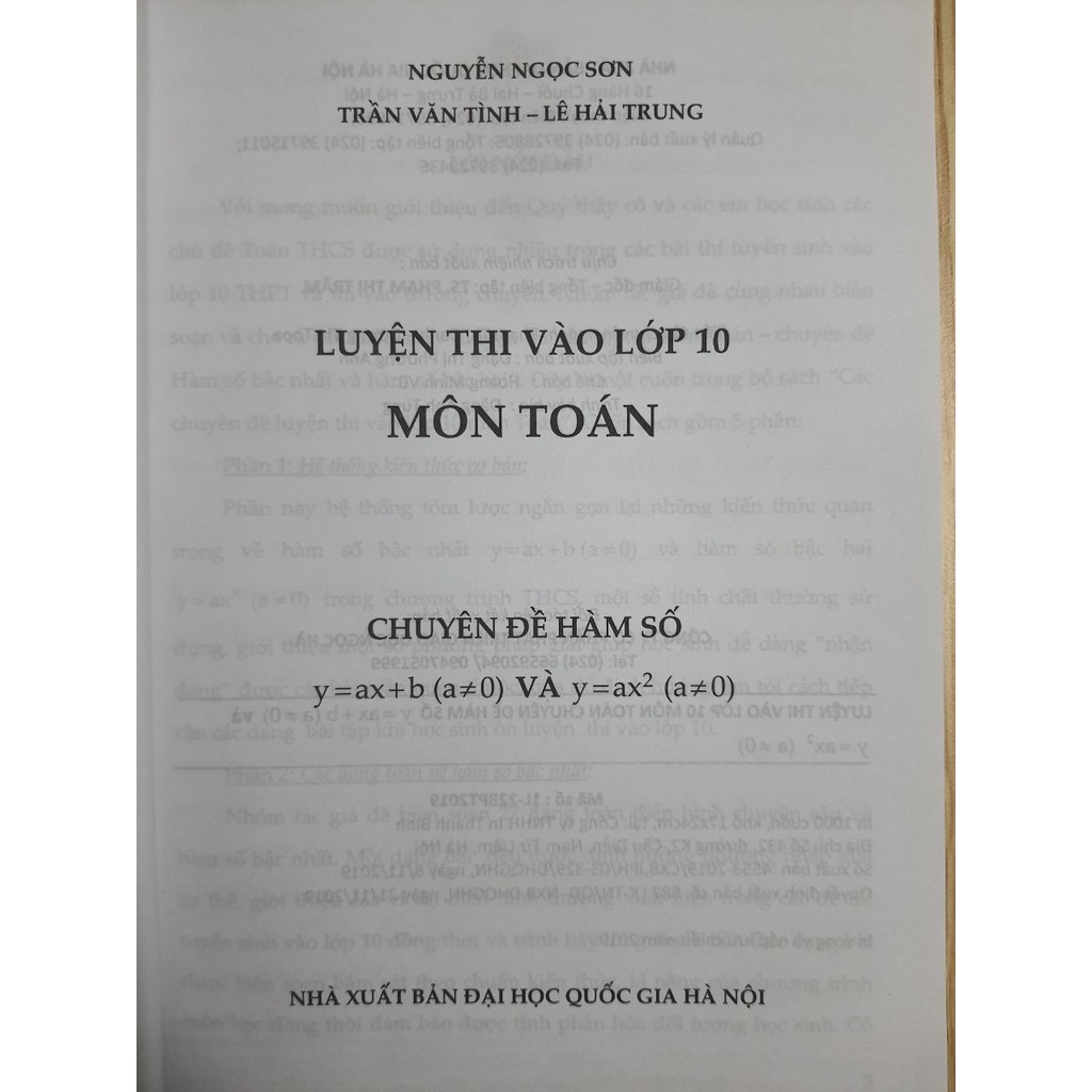 Sách - Luyện thi vào lớp 10 môn Toán chuyên đề Hàm Số