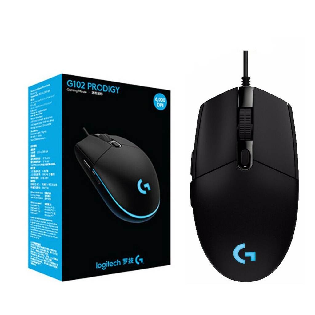 Chuột chơi game, chuột máy tính có dây Logitech G102 RBG Độ Chính Xác Cao 8000DPI