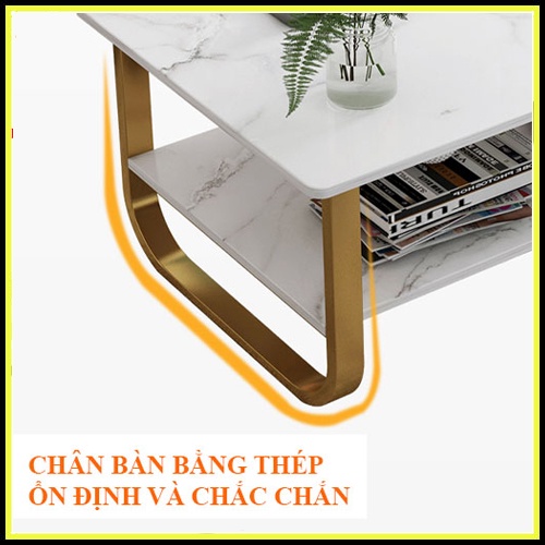Bàn Trà Sofa Họa Tiết Vân Đá 2 Tầng Cao Cấp, Bàn Trà Uống Nước Phòng Khách Với Thiết Kể Hiện Đại-Sang Trọng | BigBuy360 - bigbuy360.vn