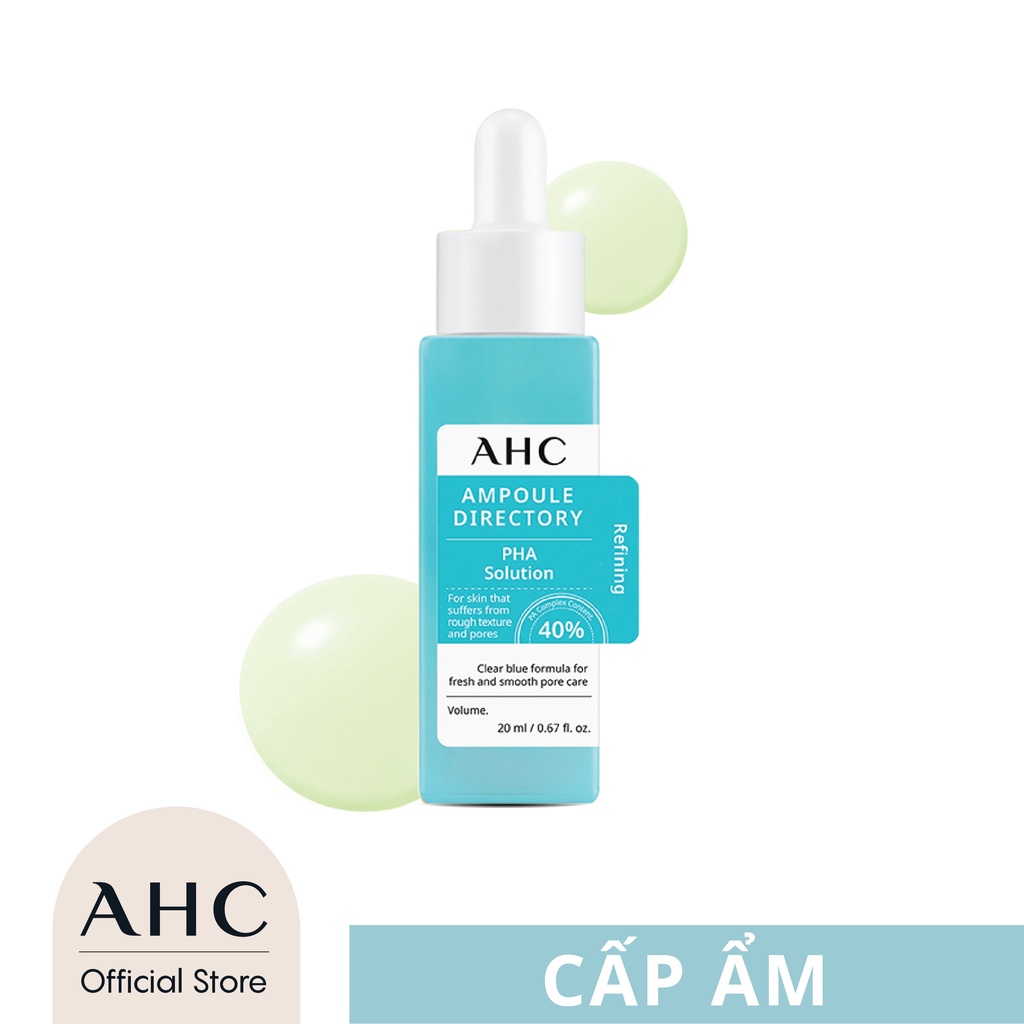 Tinh Chất Cô Đặc Tẩy Tế Bào Chết &amp; Thu Nhỏ Lỗ Chân Lông AHC Ampoule Directory Pha Solution 20ml
