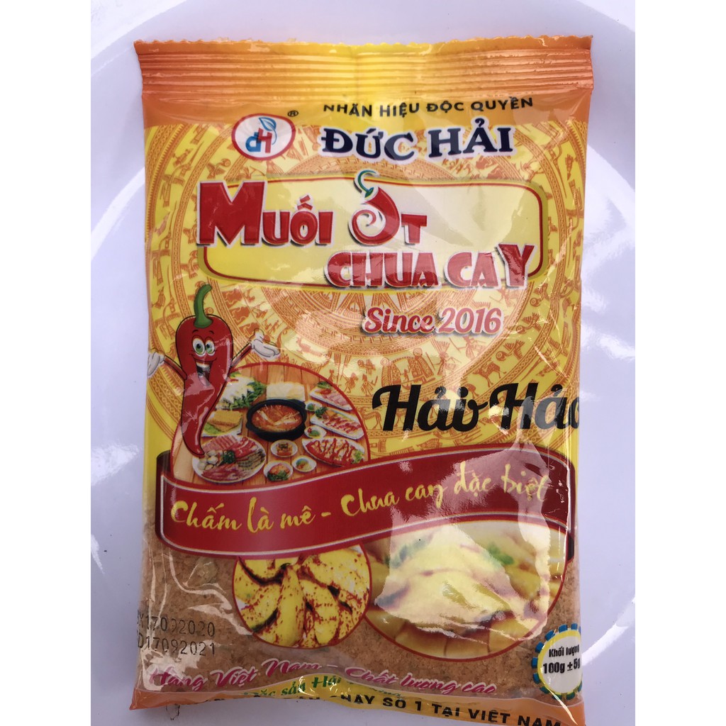 Muối ớt chua cay Đức Hải gói 100g, muối chấm xoài, cóc