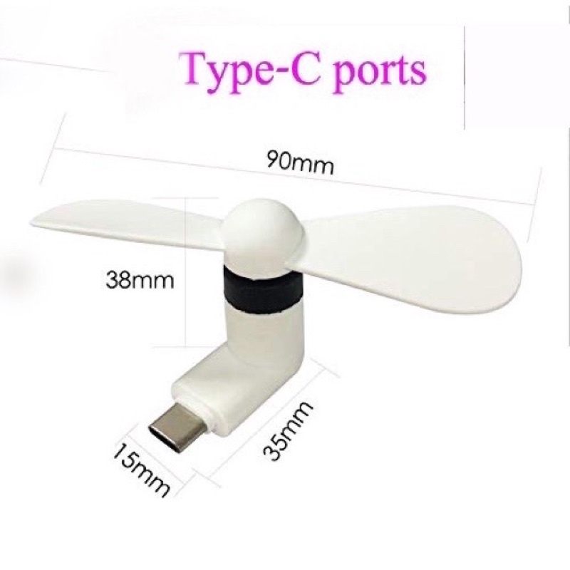 quạt mini 2 cánh cắm điện thoại ( ip& android)