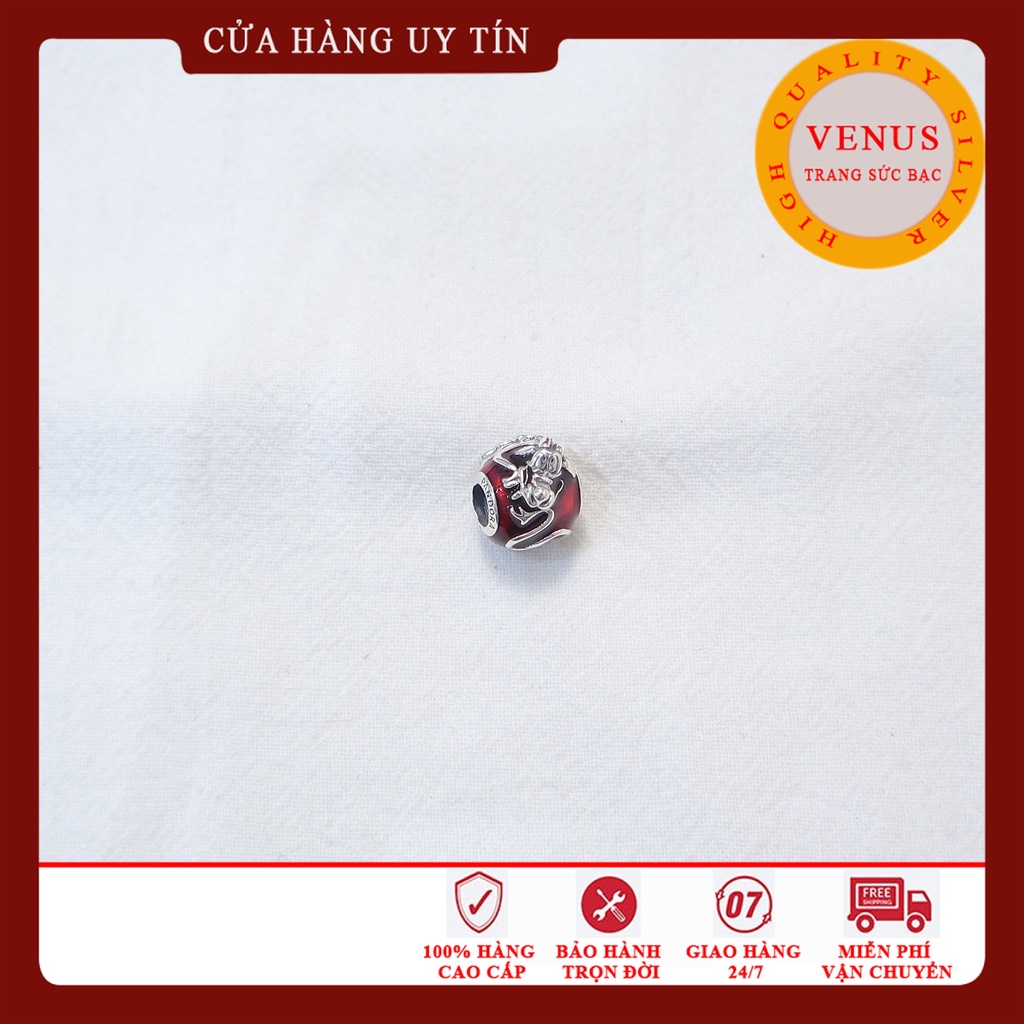 Charm cầu đỏ Disney s925 ale- Mã sản phẩm VENUSCX212