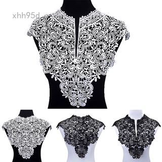 Cổ Áo Giả Bằng Polyester Họa Tiết Ren Hoa Xhh95d
