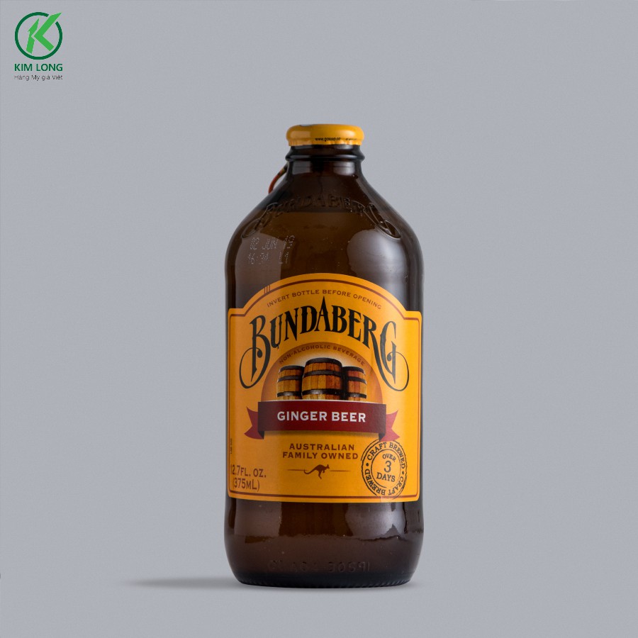 Nước Trái Cây Úc Có Ga BUNDABERG Ginger Beer Gừng (Chai)