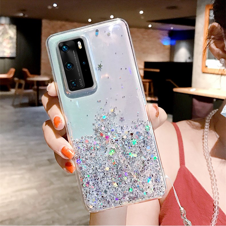 Ốp điện thoại mềm mẫu ngôi sao lấp lánh cho Samsung Galaxy S21 Ultra 5G S20 FE S21+ Note 20 Ultra S21 Plus M31s M21 M51