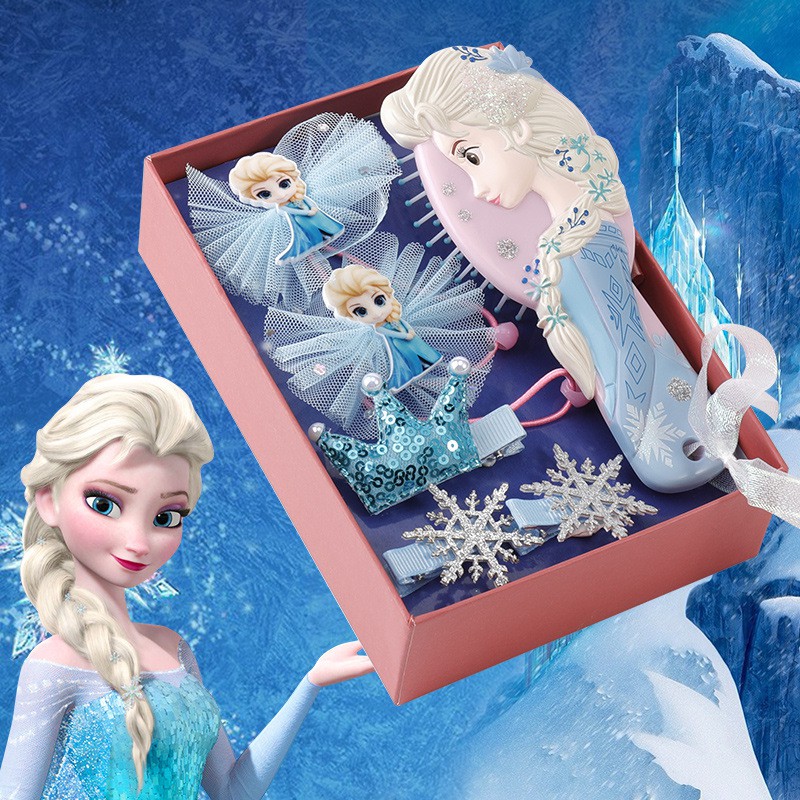 Set lược, dây buộc tóc, kẹp tóc elsa