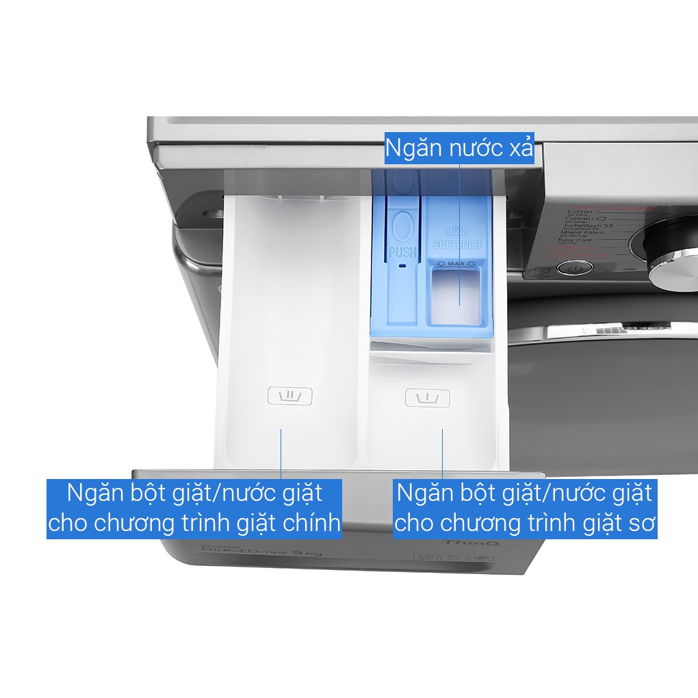 Máy giặt LG Inverter 9 kg FV1409S2V - Hàng chính hãng