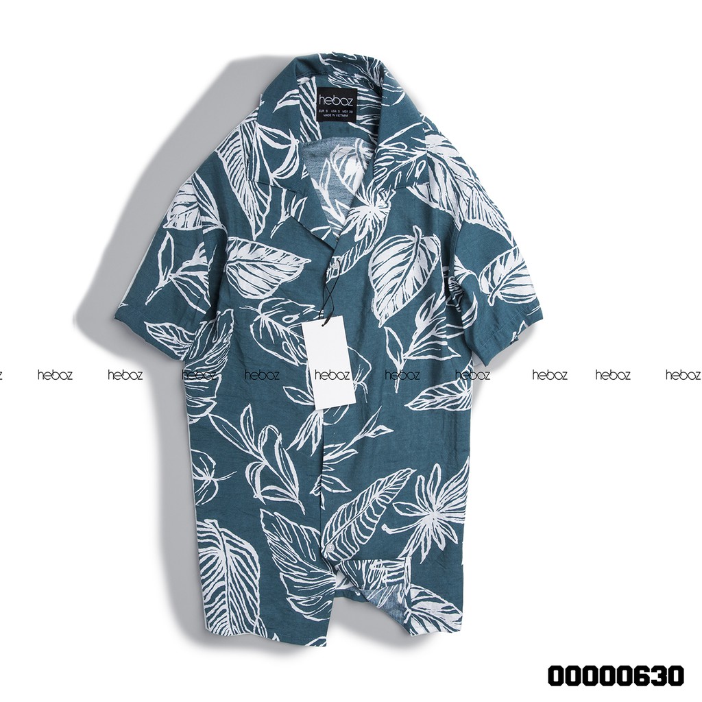 Áo sơ mi Pijama HEBOZ ngắn tay 4M chất vải linen cao cấp mỏng mát - 00000630