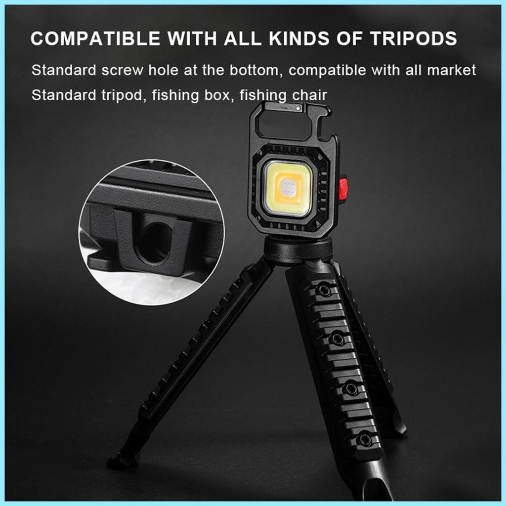 Đèn Pin Mini COBs 7 Chế Độ Kèm Móc Khóa Bỏ Túi Tiện Dụng