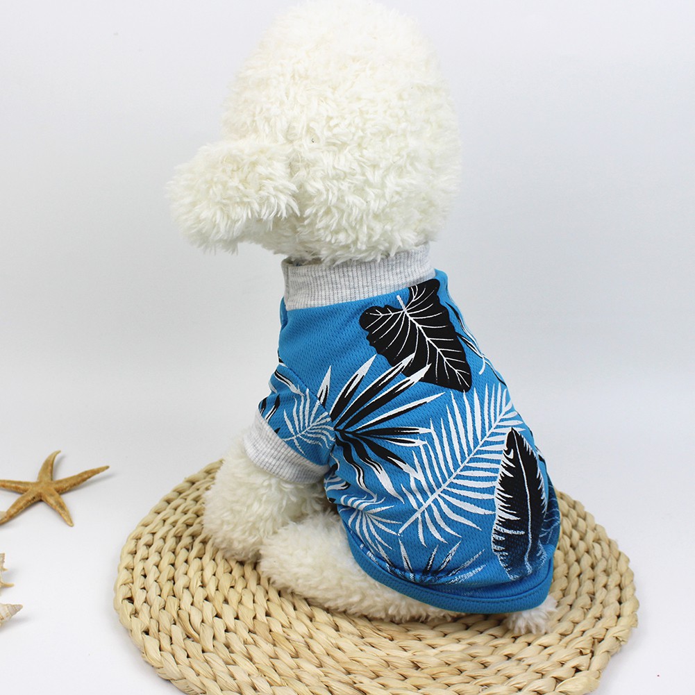 Áo Thun In Hình Lá Cho Thú Cưng