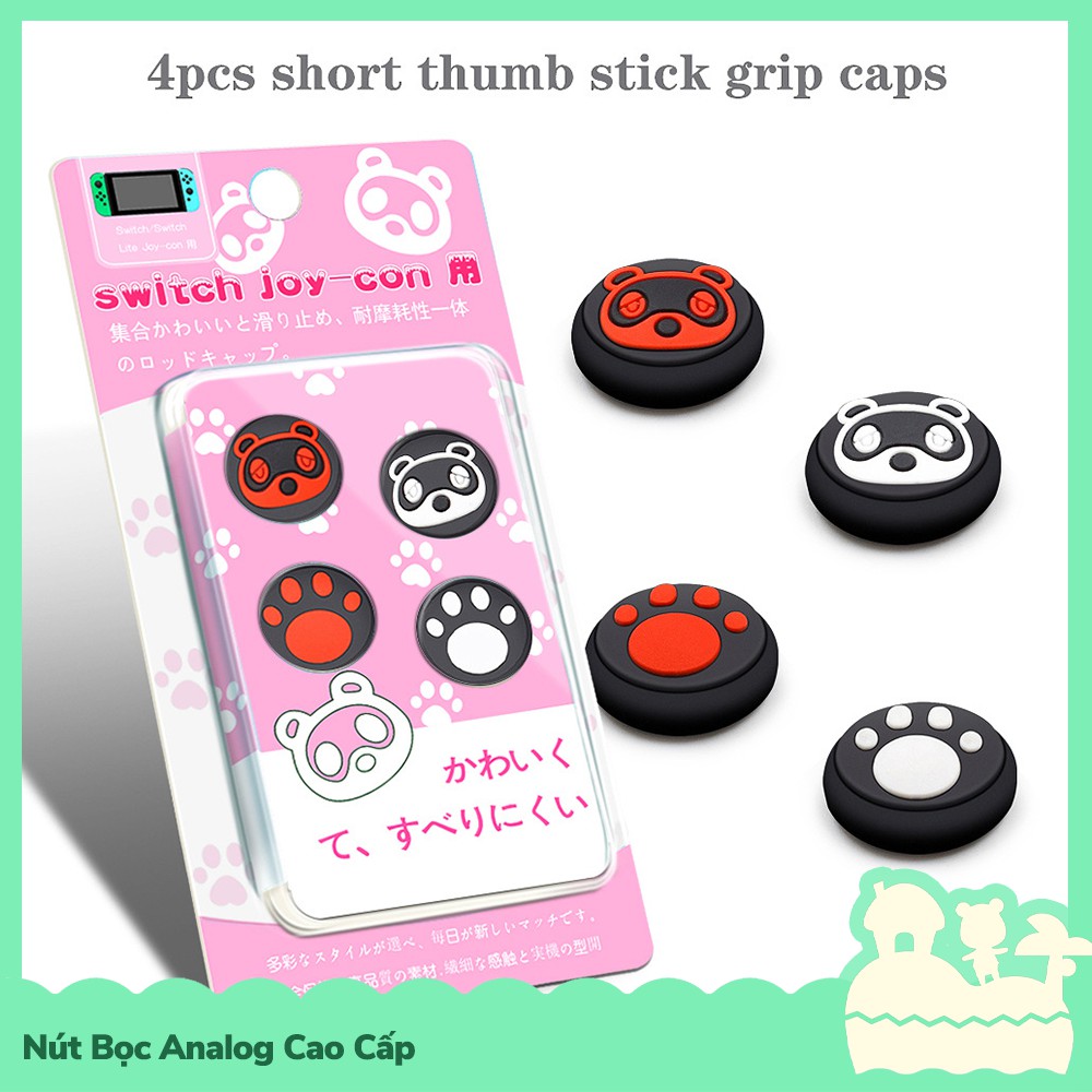 [Sẵn VN - NowShip] Phụ Kiện Nút Cao Cấp Bọc Cần Xoay Analog Cho Tay Cầm Joycon Nintendo Switch NS, Switch Lite AC