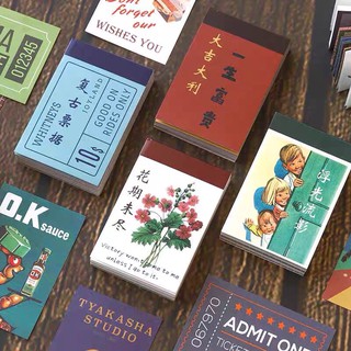Sổ mini book pocket xé dán trang trí