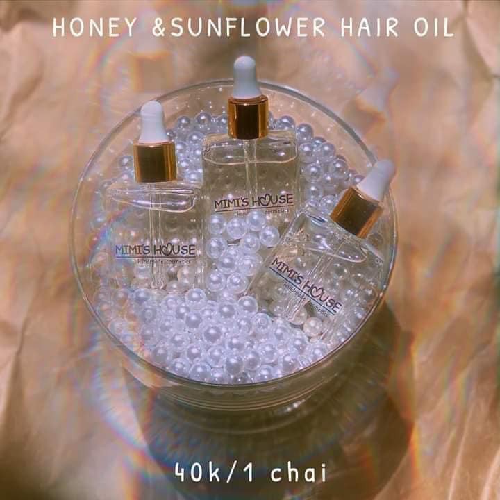 Honey & Sunflower hair oil handmade Mimi House - Dầu dưỡng tóc