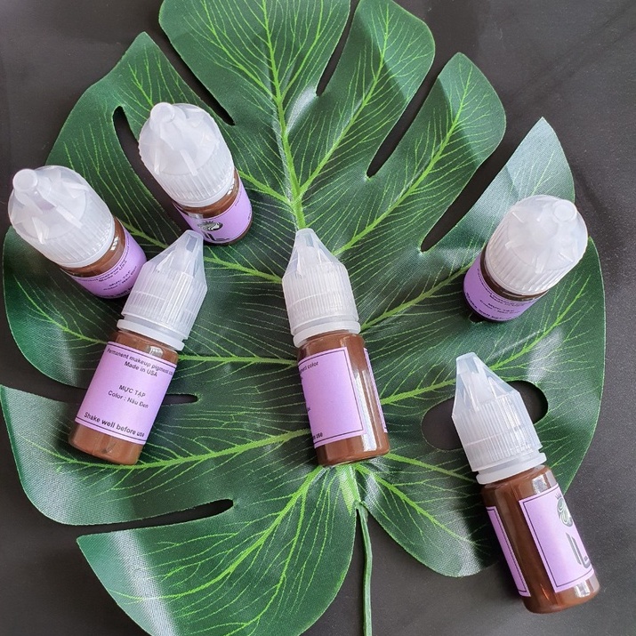 Mực phun xăm tập trên da giả, da bột, da thường, da 3D ,màu nâu đen, mau bám, lâu khô, mau bám