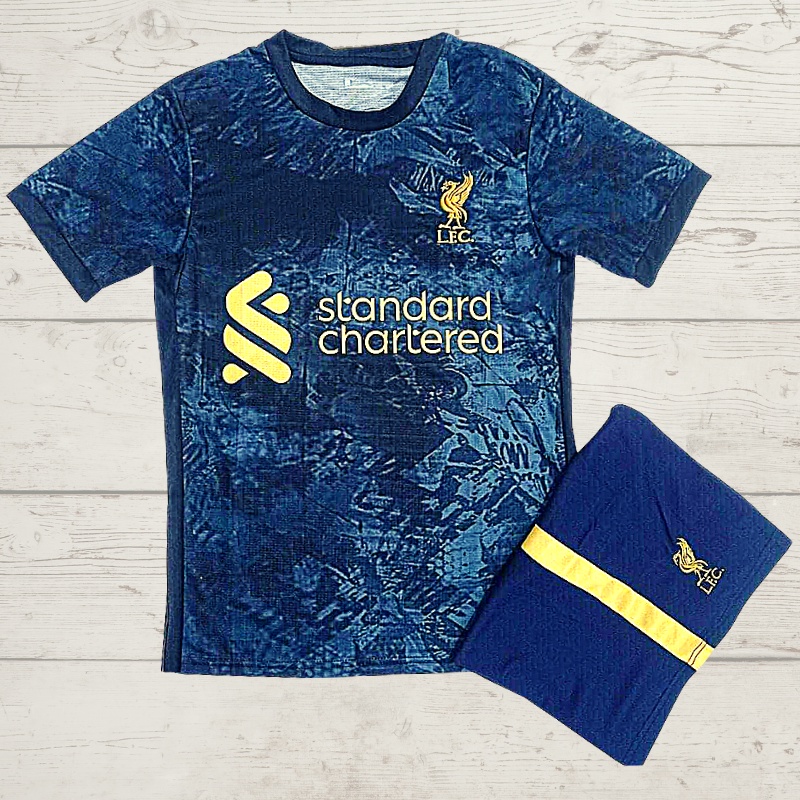 Áo Đá Bóng Liverpool Màu Vàng Vải Thái Cực Chất - Bộ Quần Áo Đá Banh