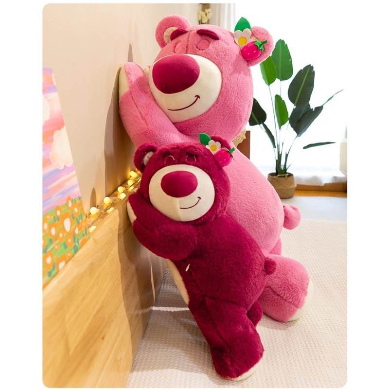 Thú Nhồi Bông Hình Gấu Dâu Tây Đáng Yêu Trang Trí Nhà Cửa