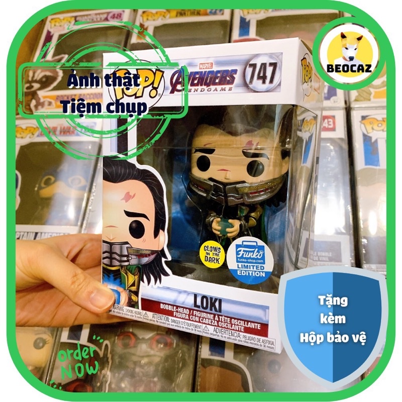 [Full Box Tặng Hộp Bảo Vệ] Mô hình Funko unoff nội địa Loki Laufeyson Avengers Biệt đội siêu anh hùng Endgame No.747